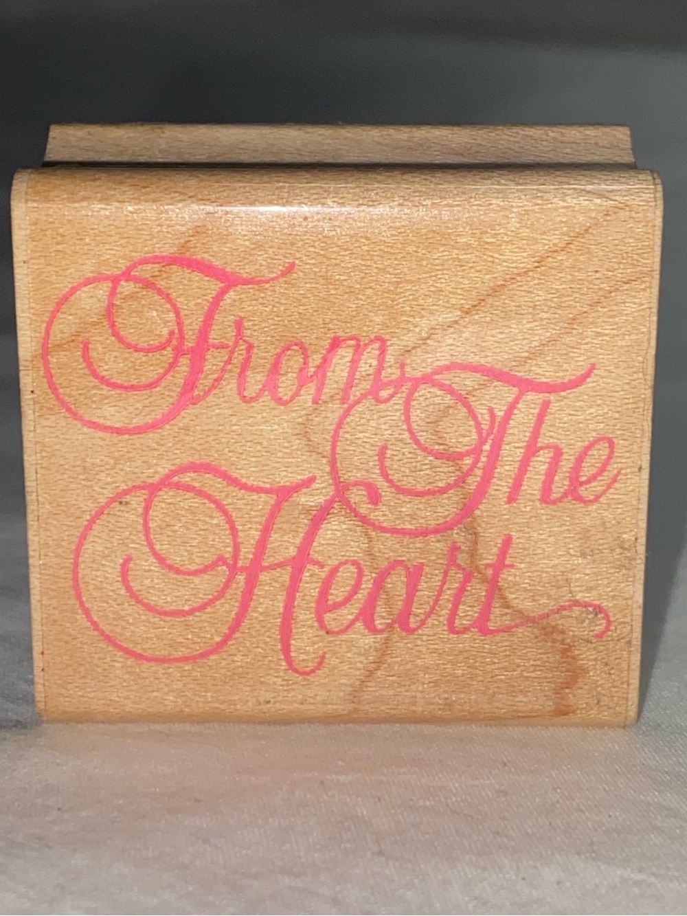 34* "From the Heart cursive script rubber stamp small hero arts vintage 1983